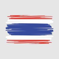 thailand flag pinselvektor vektor