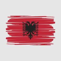 albania flagga borsta vektor