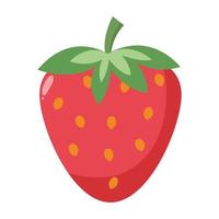 jordgubb frukt. platt vektor illustration.