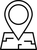 Karte-Pin-Vektor-Symbol vektor