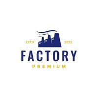 industri fabrik företag företag rök enkel hipster logotyp design vektor ikon illustration