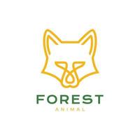 Tier Tier Wald Hund Wolf Gesicht modern minimal Linie einfach Logo Design Vektor