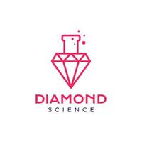 Wissenschaft Labor Glas Diamant modern minimal Logo Design Vektor Symbol Illustration