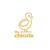djur- nötkreatur fjäderfän brud kyckling söt linje konst logotyp design vektor ikon
