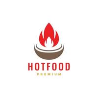 gegrillt Kochen Feuer Flamme Rindfleisch Logo Design Vektor