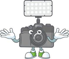 Foto kamera med belysning ikon design vektor