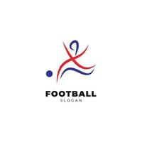Fußball Sport Logo Design abstrakt Charakter Vektor Vorlage.
