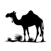 Kamel Silhouette schwarz Logo Tiere Silhouetten Symbole Kamel Fahrer Wüste Palme Silhouette Vektor Illustration