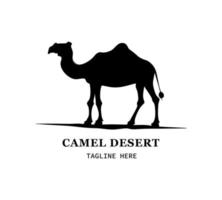 Kamel Silhouette schwarz Logo Tiere Silhouetten Symbole Kamel Fahrer Wüste Palme Silhouette Vektor Illustration