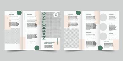 digital marknadsföring trifold broschyr mall, trifold broschyr bokföring fast flygblad vektor layout trifold attrapp proffs vektor