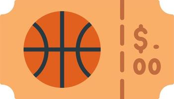 basketboll biljett vektor ikon