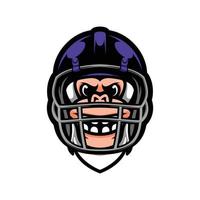 Yeti Rugby Maskottchen Logo Design vektor