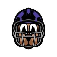 Hund Rugby Maskottchen Logo Design Vektor