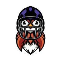 Uggla rugby maskot logotyp design vektor