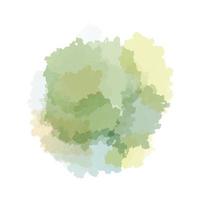 Grün Aquarell Farbe Schlaganfall Hintergrund Vektor Illustration