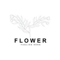 Blumen- Logo, Blätter und Blumen botanisch Garten Vektor, Blumen- Design von Leben vektor