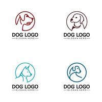 Hund Logo und Symbol Design Vektor Illustration