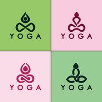 einfach Yoga Logo Symbol Vektor Design Vorlage