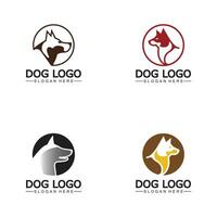 Hund Logo und Symbol Design Vektor Illustration