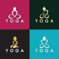 einfach Yoga Logo Symbol Vektor Design Vorlage