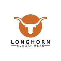 lange Horn Logo Vorlage Vektor Illustration Design