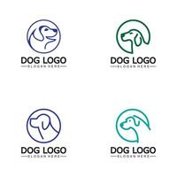 Hund Logo und Symbol Design Vektor Illustration