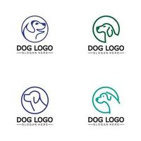 hund logotyp och ikon design vektor illustration