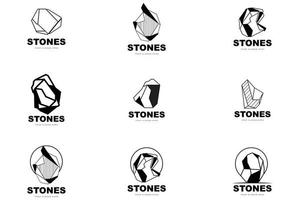sten logotyp, vektor sten modern med geometri linje stil, design för estetisk dekoration, varumärke modern produkt, enkel ikon abstrakt estetisk geometri linje