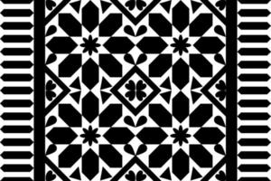 svart och vit geometrisk etnisk sömlös mönster design för tapet, bakgrund, tyg, ridå, matta, Kläder, och omslag. vektor