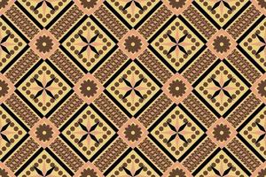 Braunton geometrisch ethnisch nahtlos Muster entworfen zum Hintergrund, Hintergrund, traditionell Kleidung, Teppich, Vorhang, und Zuhause Dekoration. vektor