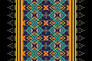 buntes geometrisches ethnisches nahtloses musterdesign für tapete, hintergrund, stoff, vorhang, teppich, kleidung und verpackung. vektor