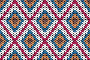 etnisk sömlös mönster, stickning textur design för tapet, bakgrund, tyg, ridå, matta, Kläder, och omslag. vektor