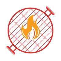 Grill Symbol Logo Design vektor