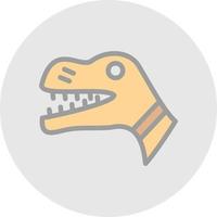 Dinosaurier-Vektor-Icon-Design vektor