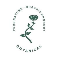 botanisch Logo Illustration zum Schönheit natürlich organisch Marke vektor