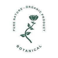 botanisk logotyp illustration för skönhet naturlig organisk varumärke vektor