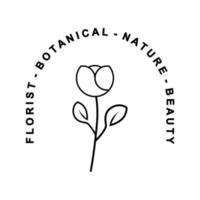 botanisch Logo Illustration zum Schönheit natürlich organisch Marke vektor