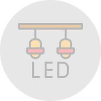 LED-Lampen-Vektor-Icon-Design vektor