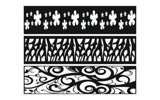 dekorative Blumenmuster, geometrische Vorlage für CNC-Laserschneiden vektor