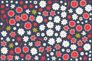 blommig prydnad mönster i färgrik platt design för gåva omslag, vektor stock