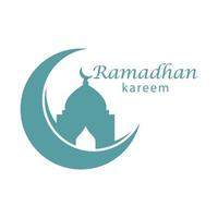 Ramadhan kareem affisch baner islamic tapet mousque logotyp ikon platt design vektor