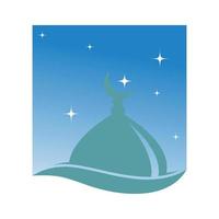 Ramadhan kareem Poster Banner islamisch Hintergrund Mousque Logo Symbol eben Design Vektor