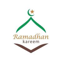 Ramadhan kareem affisch baner islamic tapet mousque logotyp ikon platt design vektor