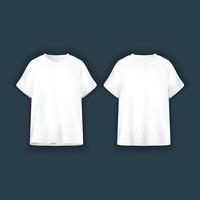 realistisk vit t-shirt attrapp vektor