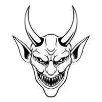 jäkel huvud vektor. jäkel demon maskot logotyp vektor design mall