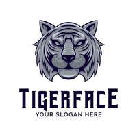 Tiger Kopf Logo Design Vektor Illustration im modern Stil