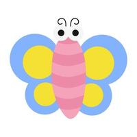 Schmetterling Karikatur Symbol. vektor