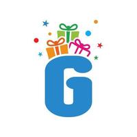 Initiale G Geschenk Logo vektor