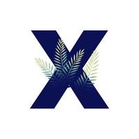 anfängliches x-Blatt-Logo vektor