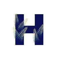 anfängliches h-blatt-logo vektor